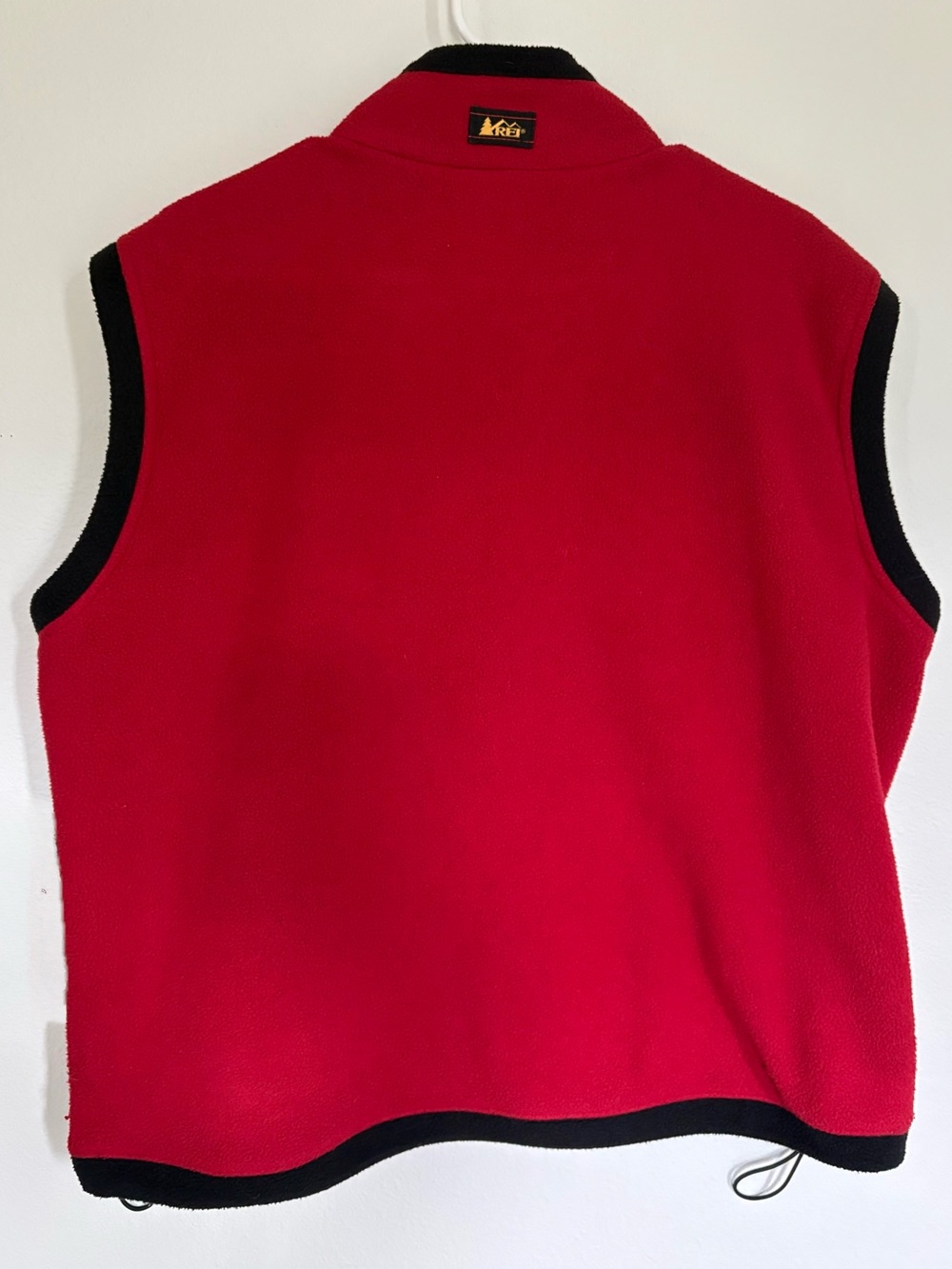 REI Women's Red Fleece Vest with Black Trim - Picture 4 of 4